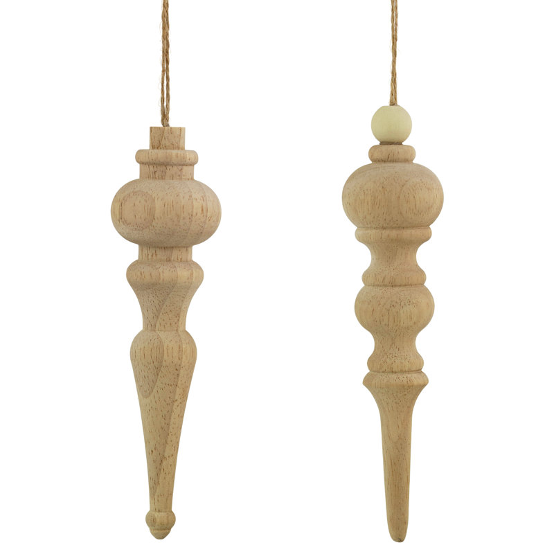 6.5'' Wood Presents Finial Ornament
