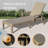 Set of 2 Outdoor Lounge Chairs with 6-Position Adjustable Backrest for Poolside, Patio, Garden, and Deck Use.-129594796