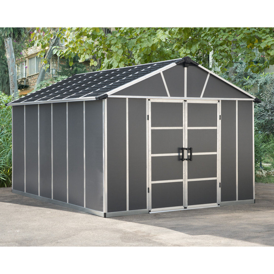 Yukon 13 ft. W x 11 ft. D Polycarbonate Garden Shed