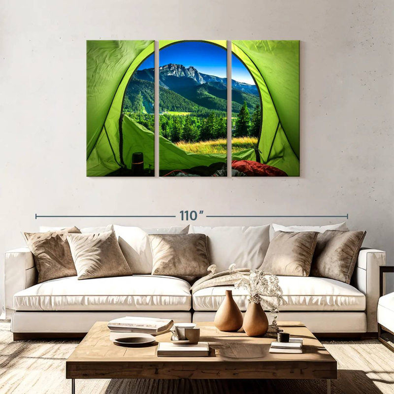 Tent Camping View, 48" H x 74" W