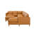 Lamesa Upholstered 174 " Top Grain Leather U-Shaped Corner Sectional with Ottoman-1390067621