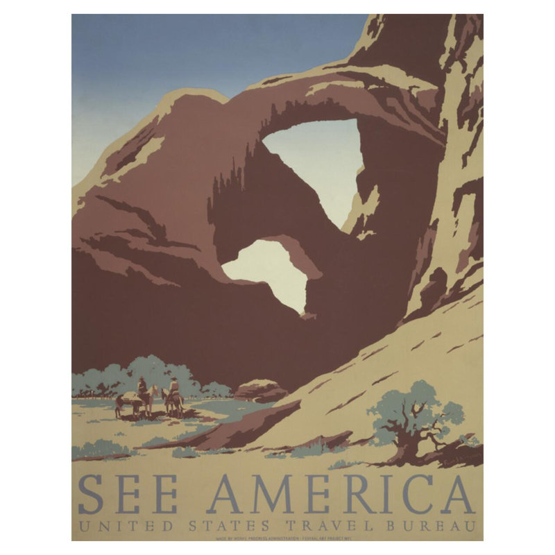 «See America» par Frank S. Nicholson - Estampe numérique, H 40 po x l 32 po