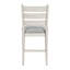 Chaises à hauteur de comptoir de 2 avec aspect blanc antique, siège gris confortable, dossier, structure en bois, pour la salle à manger, assemblage requis