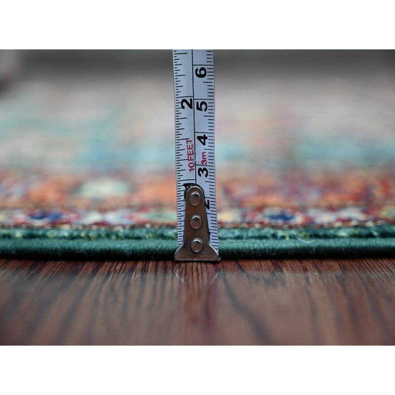 Super Kazak afghan 2 pi 10 po x 4 pi, super Kazak afghan avec motif de médaillons géométriques, noué à la main, colorants végétaux, laine pure, échantillon, tapis, tapis oriental