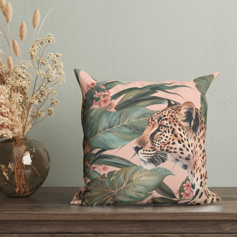 Pastel Jungle Reversible Pillow Cover, 18"H x 18"W