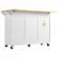 Îlot de cuisine polyvalent avec comptoir pliable, grand rangement et mobilité pour une expérience de cuisson et d'organisation améliorée