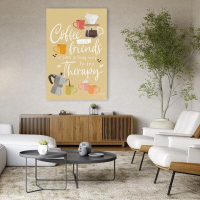 Café avec des amis - Art contemporain de tasses à café