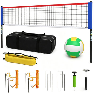 Ensemble de filet de volleyball portatif pour l'extérieur