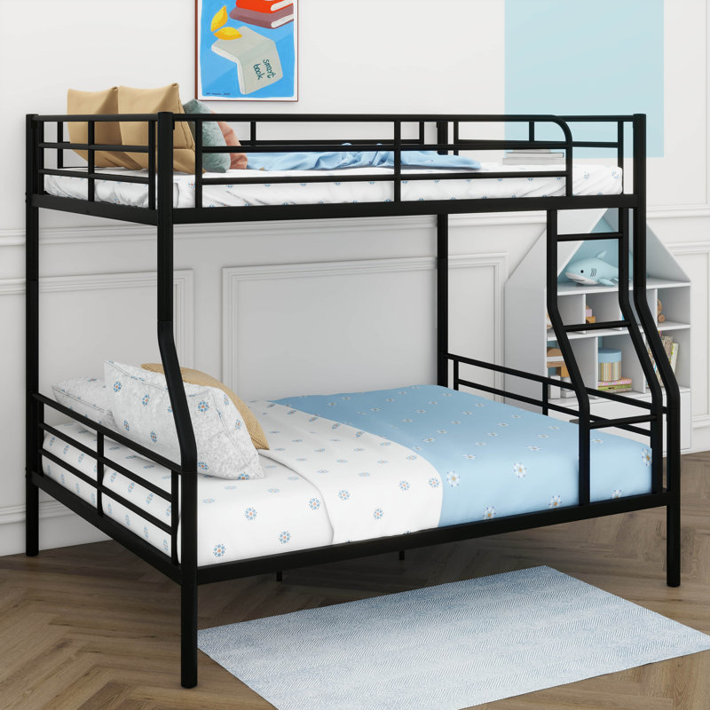 Lit superposé pour enfant Montville, Double TG sur grand, Noir