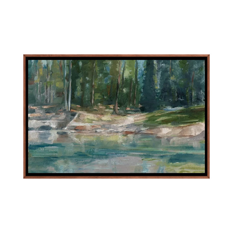 «Northwestern Lake II» par Ethan Harper, reproduction d'art, H 40 po x l 60 po x 1,5 po, Toile avec cadre en bois classique