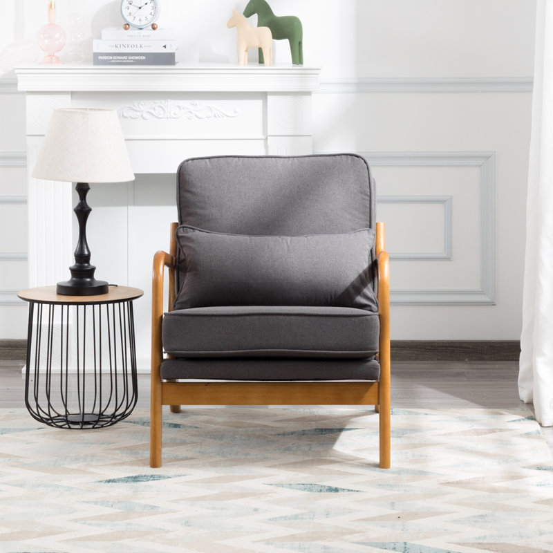 Fauteuil d'appoint 25,4 po, Lin gris