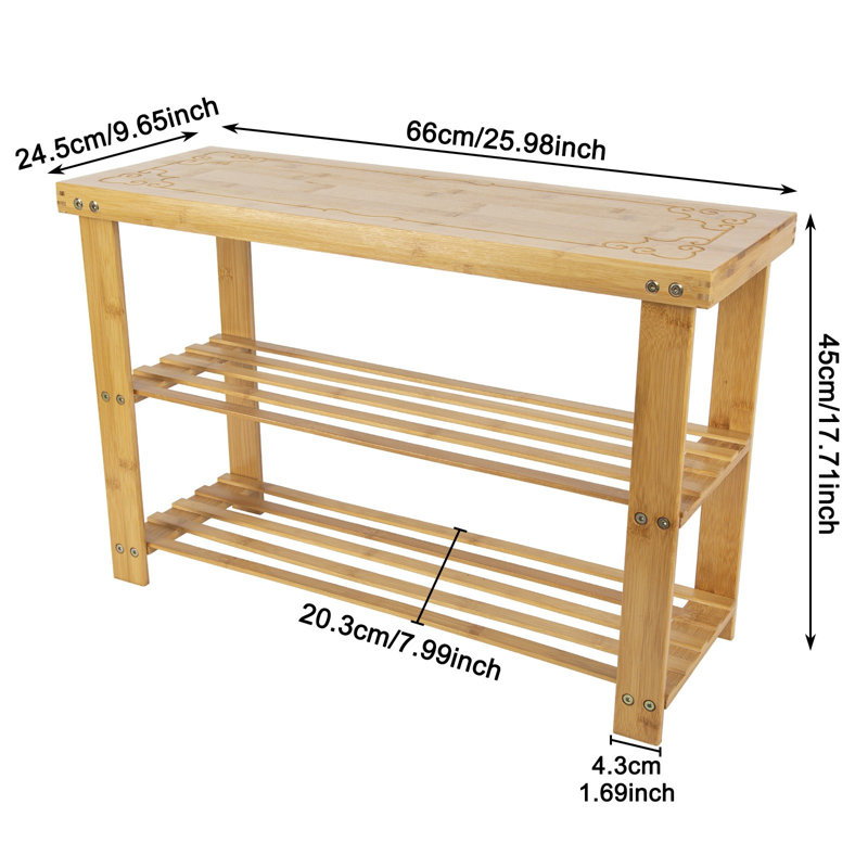 12 Pair Shoe Storage Bench