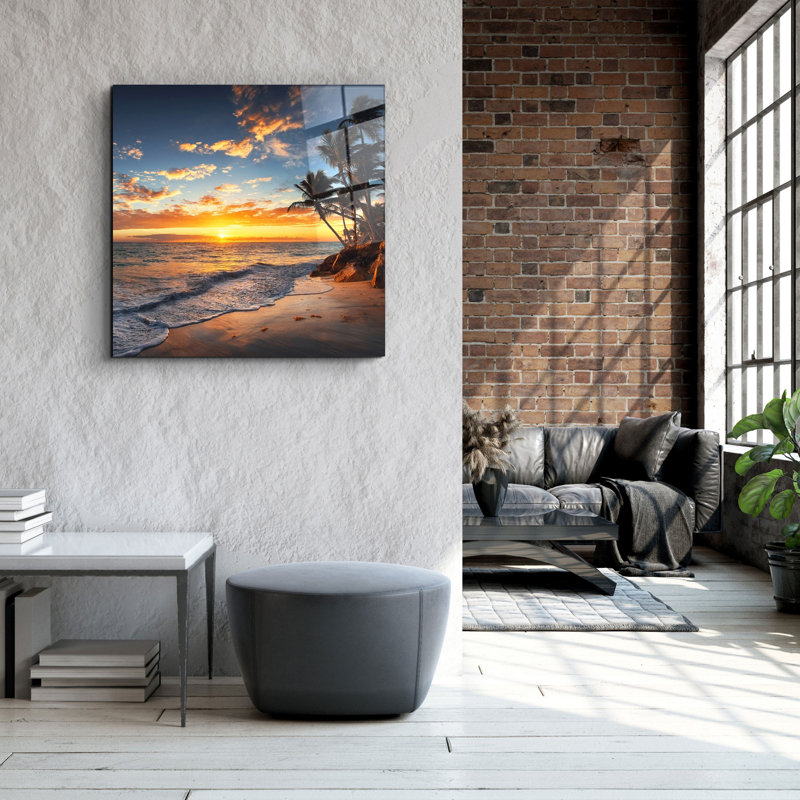 Superbe peinture décorative en verre trempé 23,6 po x 23,6 po | 100% verre trempé, épaisseur: 0,16 pouce | Impression UV pour des couleurs éclatantes | Art mural parfait pour la décoration de la maison ou du bureau, design moderne et élégant