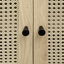 Garde-manger arqué de 70,28 po de hauteur, vitrine de rangement arquée avec 2 tiroirs et tablettes réglables, armoire de rangement polyvalente à porte en rotin pour la cuisine, la salle à manger et le salon