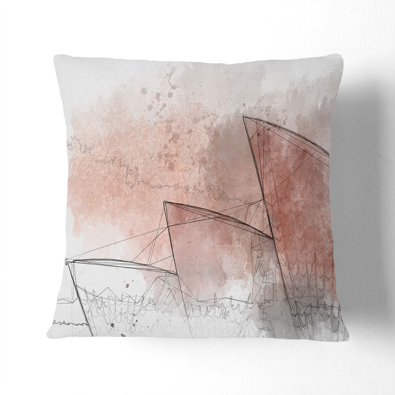 Abstract Square Cushion, 40cm H x 40cm W x 15cm D