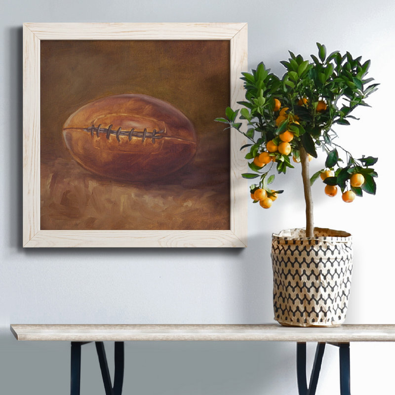 Toile encadrée Rustic Sports IV-Premium - prête à être accrochée, H 31,5 po x l 31,5 po x P 1 po, Cadre blanc