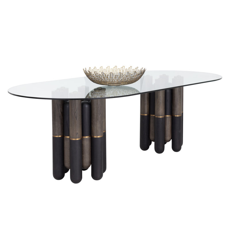 Oval Glass Dining Table