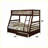 Twin/Full Espresso Bunk Bed with 2 Drawers, Pine Composite Frame, Convertible Design