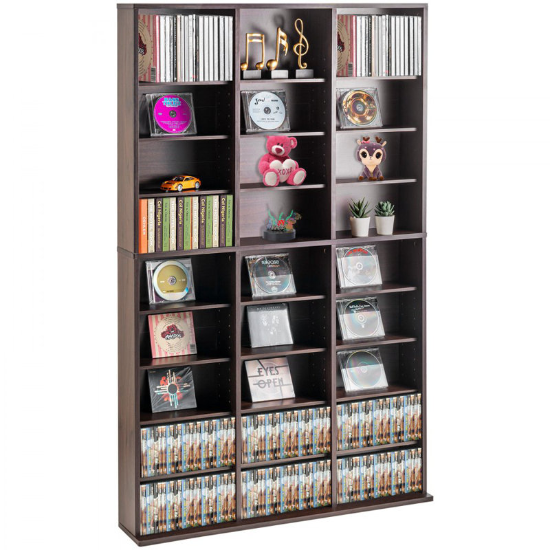 5'' H Media Shelves, Brown
