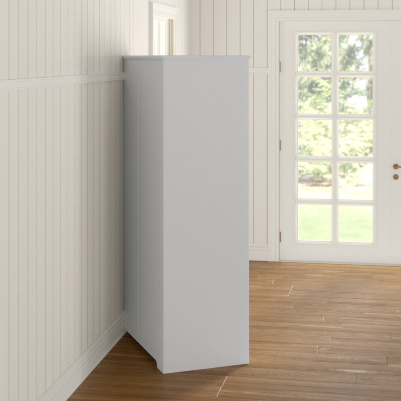 Limnitis 2 Door Solid Wood Wardrobe, White 