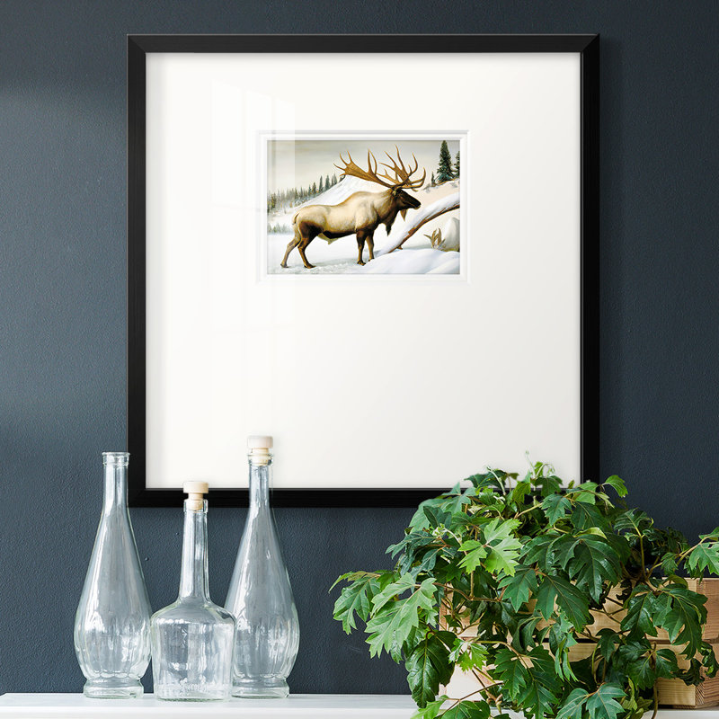 Ingvalson " Snow Elk ", 21" H x 21" W x 1.25" D