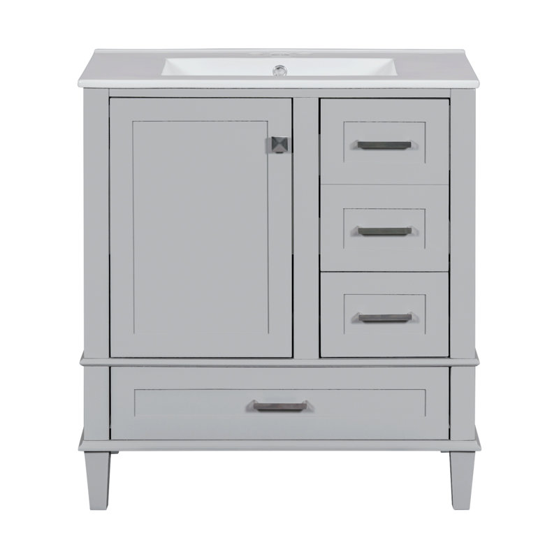 Rangement pour salle de bain Susse, Gris