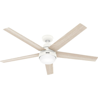 Hunter 60 inch Aerodyne Wi-Fi ENERGY STAR® Ceiling Fan with LED Light Kit and Handheld Remote
