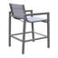 Tabouret de bar d'extérieur avec structure en aluminium thermolaqué et Textilene résistant à l'eau