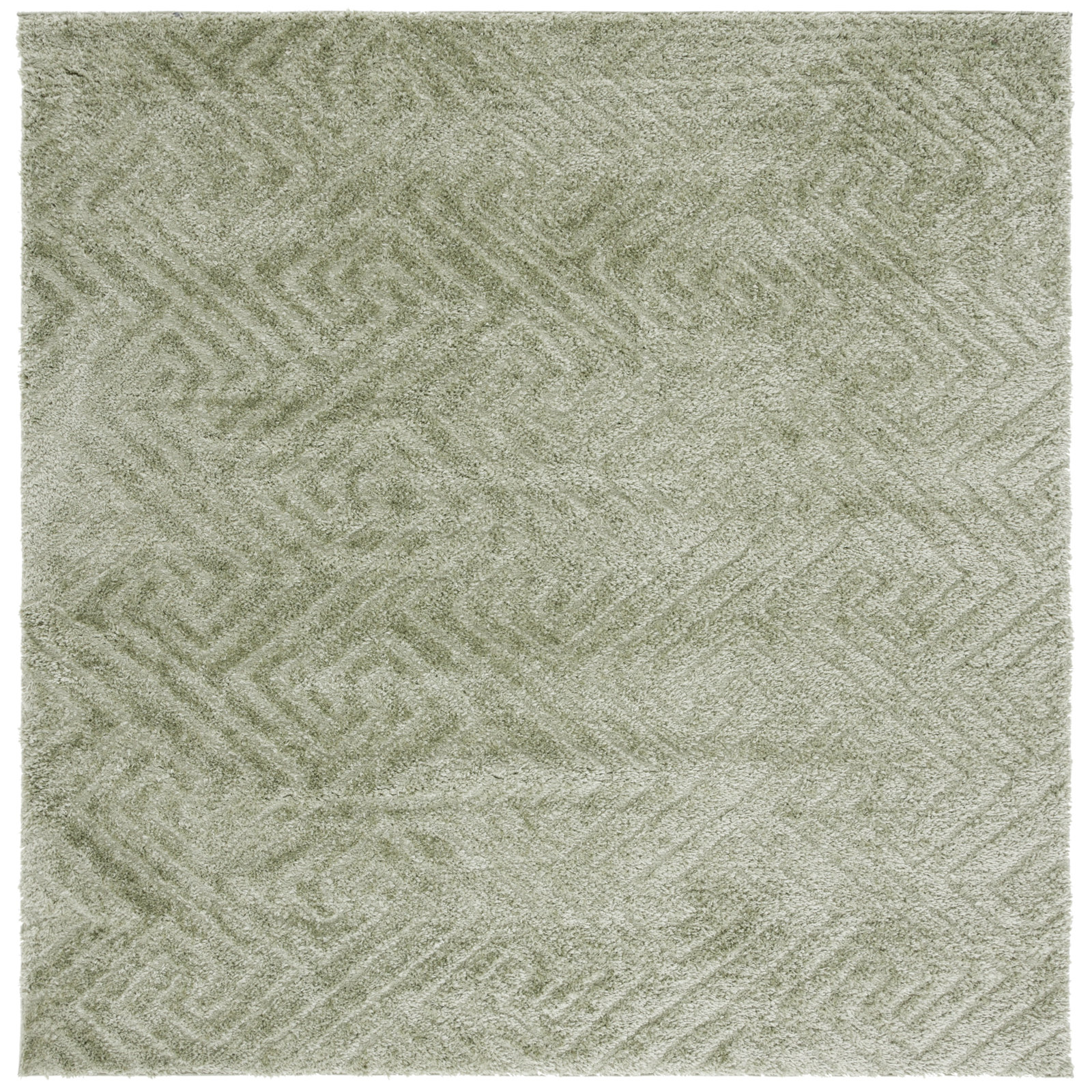 Ninette Shag Performance Geometric Rug, Square 6'7"