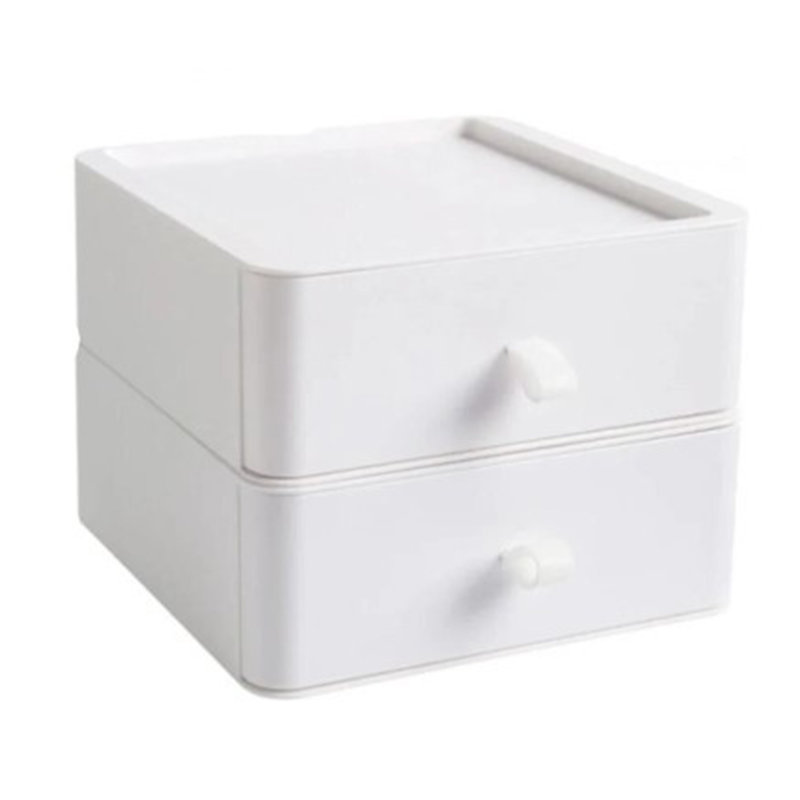 Stackable 2-Drawer Unit Desk Organizer - Make-Up Organizer