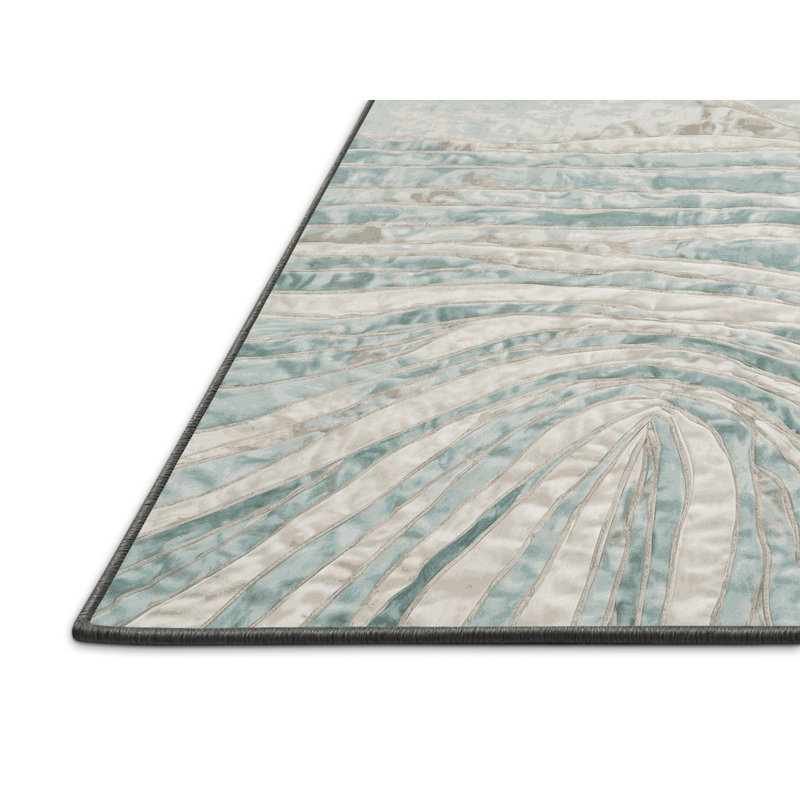 Tapis gris soyeux et moelleux, Carré 5 pi