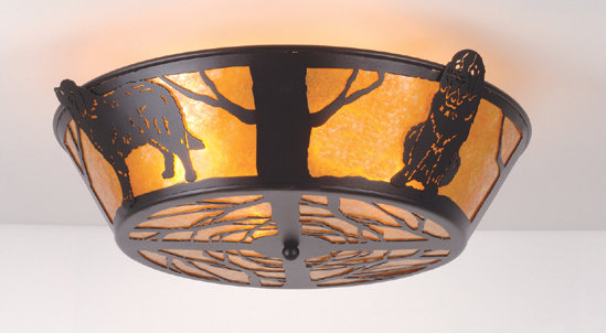Rustic Lodge 4 - Light Flush Mount