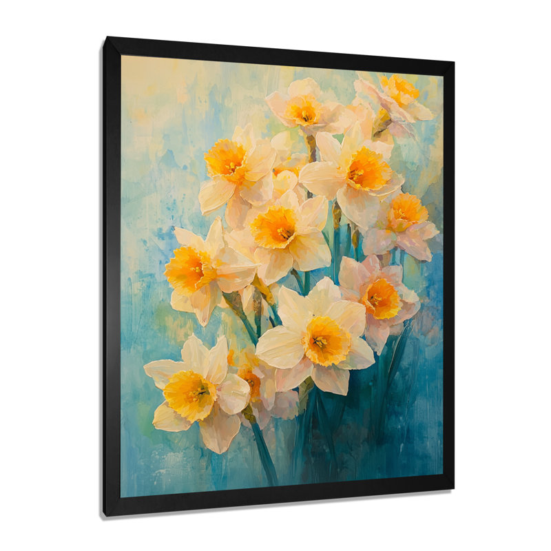 Herzog - Floral Canvas Prints, Noir, noir, noir, noir, H 20 po x l 12 po, Reproduction encadrée d'une seule photo