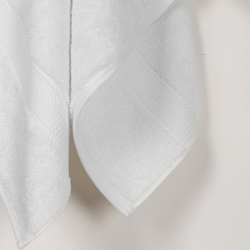 800 GSM Certified Egyptian Cotton Bath Towel Set (Set of 2), White