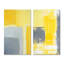 «Gray and Yellow Modern Art III», ensemble de 2 peintures sur toiles-296367757-296367746