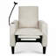 Pour le salon et la chambre à coucher, fauteuil inclinable moderne réglable en tissu avec supports pratiques, beige
