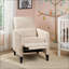 Fauteuil inclinable Mid-Century en tissu avec poche latérale et rivets-197836729