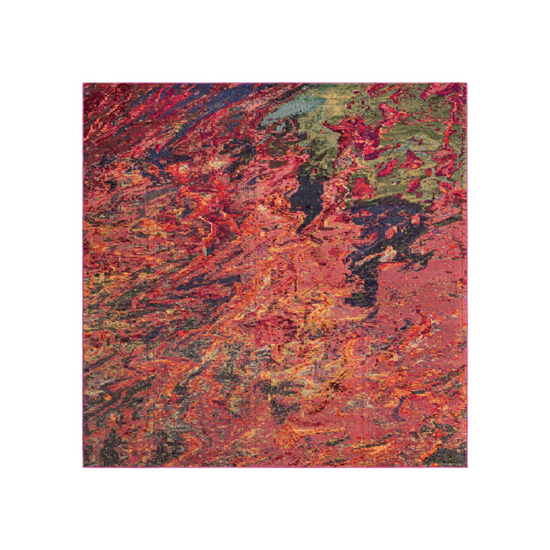 Ansela Washable Abstract Indoor Rug, Rectangle 7'10" x 10'