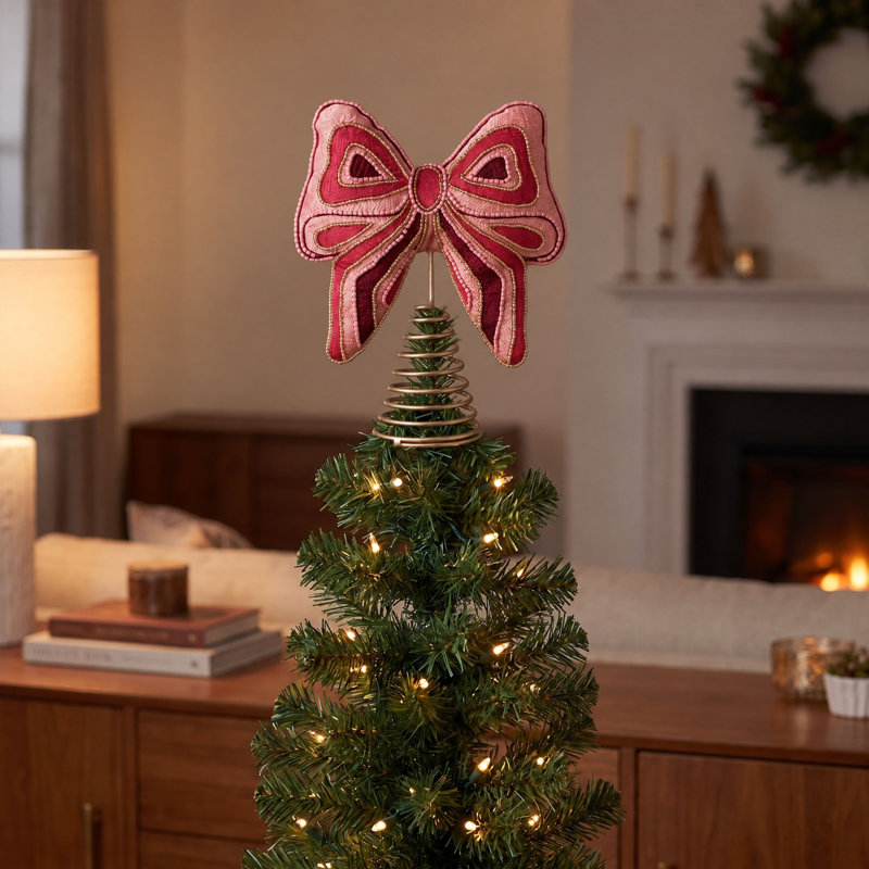 Beaded Cotton Bow Tree Topper