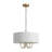 American Traditional 4-Light Linen Drum Shaded Pendant