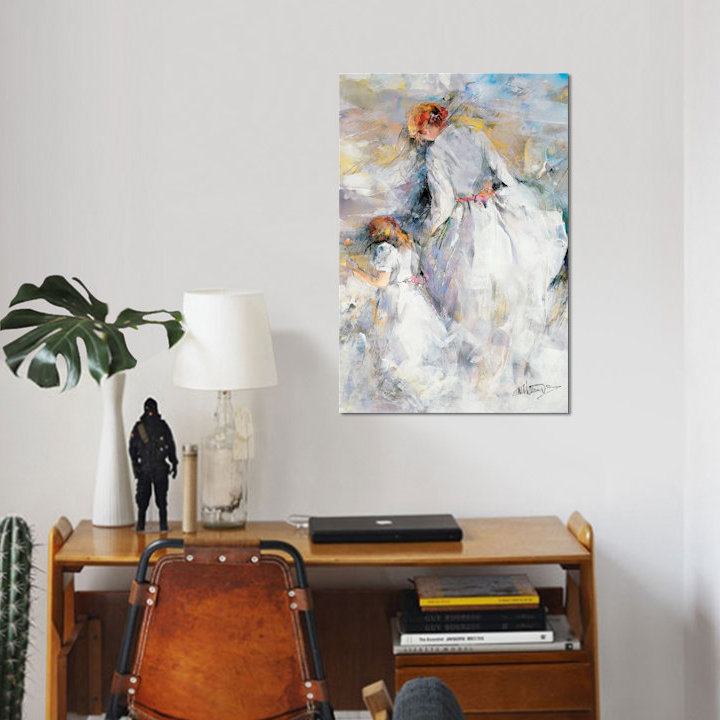 « my fille », reproduction sur toile, H 26 po x l 18 po x P 1,5 po, Pas de tapis, Toile tendue
