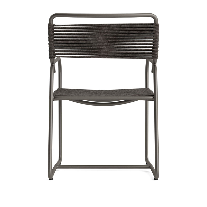 Walter Lamb Outdoor Lounge Chair, Mica/Coal