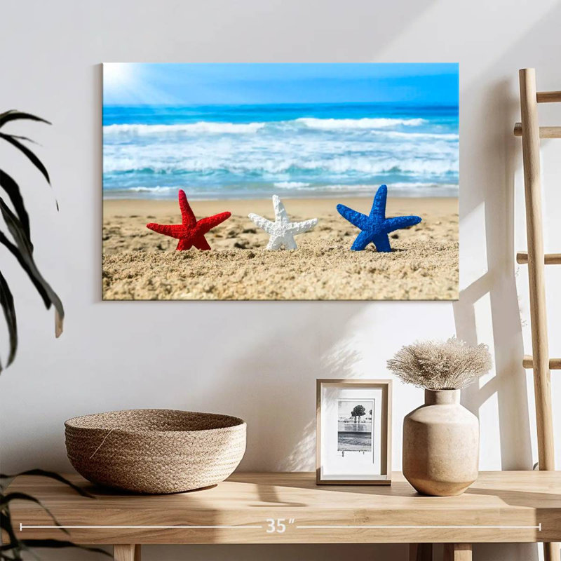 Beach patriotic starfish Aletra, H 16 po x l 24 po