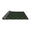 Tapis géométrique en laine vert-619930197