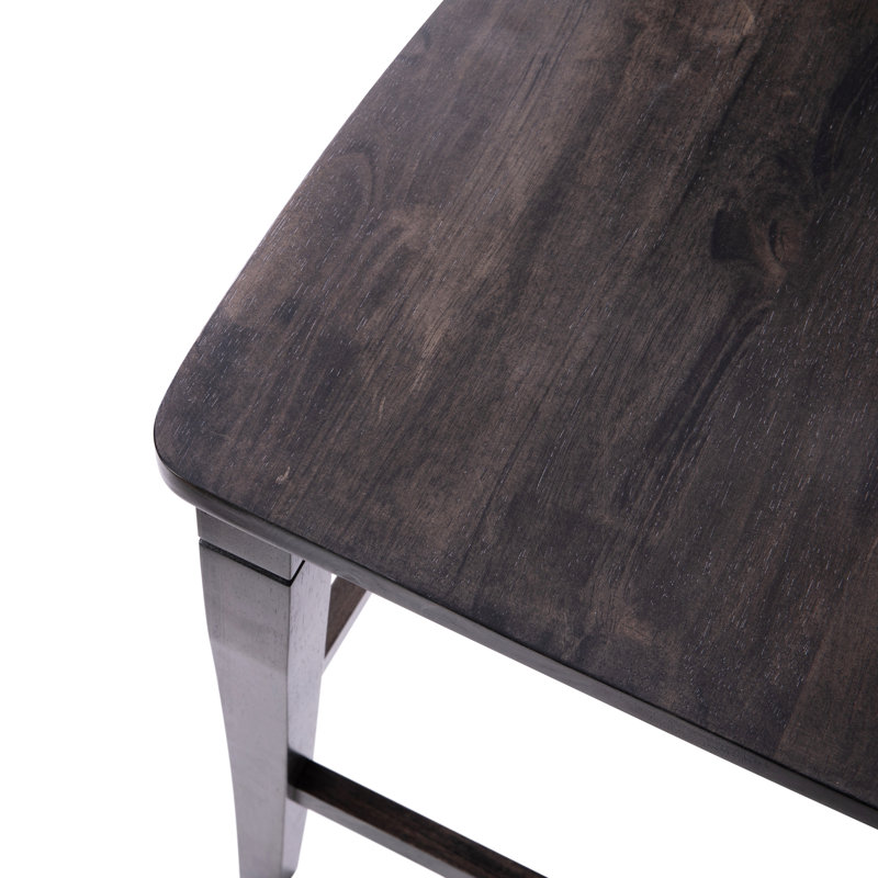 Tabouret de bar à hauteur de comptoir en bois de qualité commerciale, Noyer gris délavé