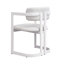 Ensemble de 2 chaises de salle à manger rembourrées en tissu avec structure en métal beige, capacité de poids de 265 lb-218982982-218982981