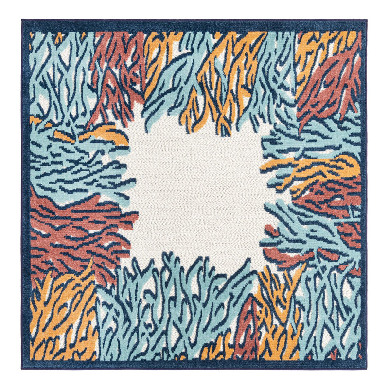 Millville Indoor/Outdoor Rug Multi, Square 7'10"