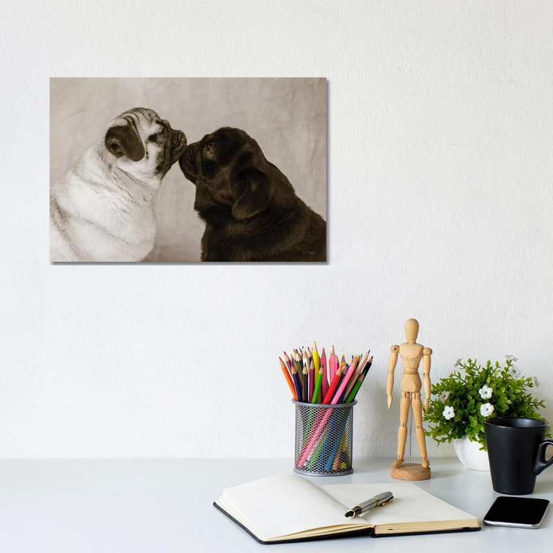 Pooch Smooch by Jim Dratfield - Wrapped Canvas Gallery-Wrapped Canvas Giclée, 20.32 cm H  x 30.48 cm W