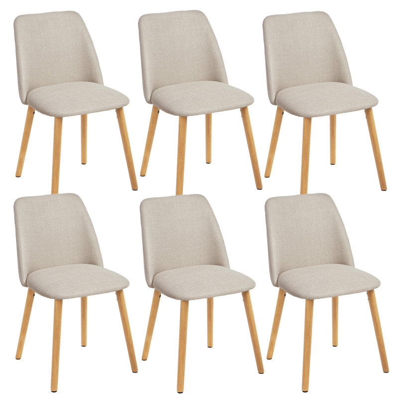 48 cm H Side Chair, Beige, 6, Beige