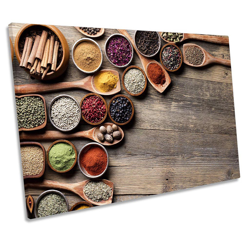 Kitchen Mixed Spices - Wrapped Canvas Print, 81.3cm H x 121.9cm W x 4cm D